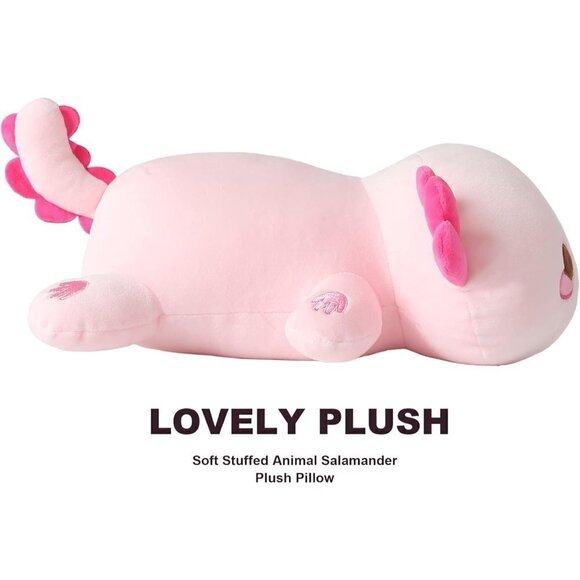 13" Onsoyours Cute Axolotl  Salamander Kawaii Plush Pillow Soft Stuffed Animal - Picture 6 of 7